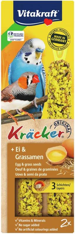 Top-Angebot Vitakraft Kräcker® Ei/Grassamen Sittiche 2 Stück